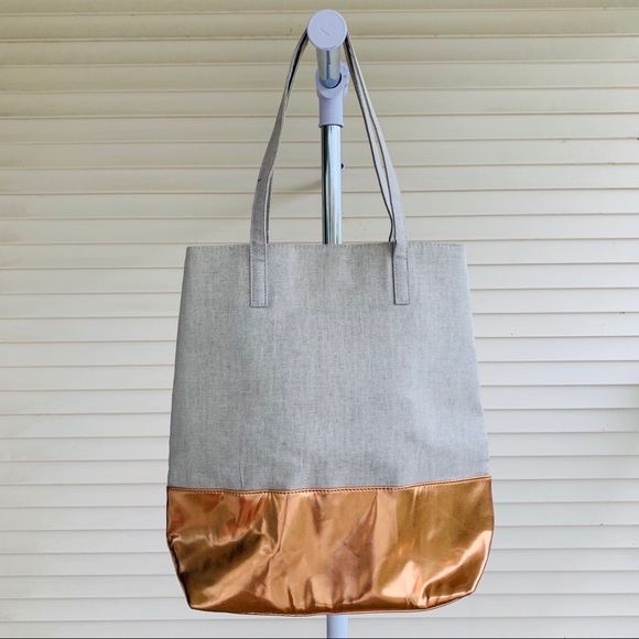 Handbags - SALE | Rose Gold Metallic Dip Tote